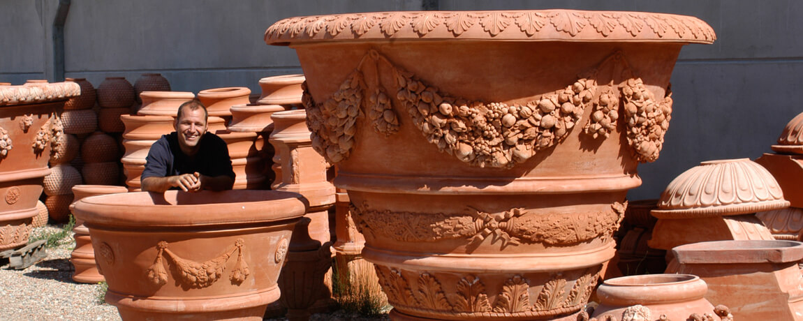Large Terracotta Garden Pots Tuscan Imports - Large Terracotta Garden Pots